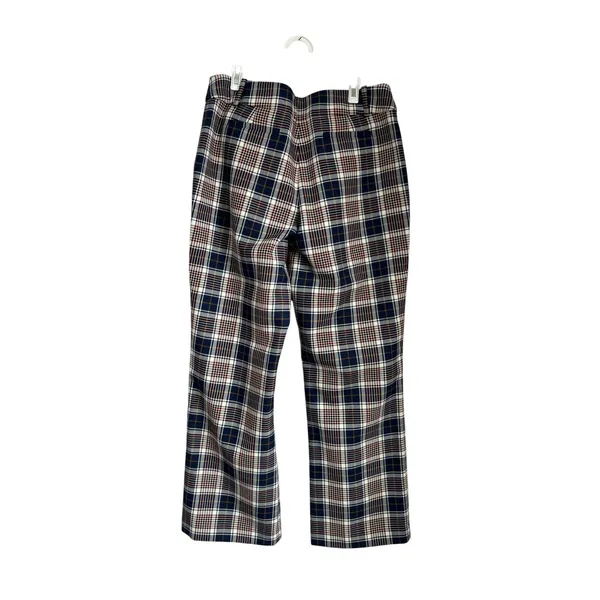 Tory Burch Garrett Tartan Plaid Trousers Women's Size 8 Tailored‎ - Image 5