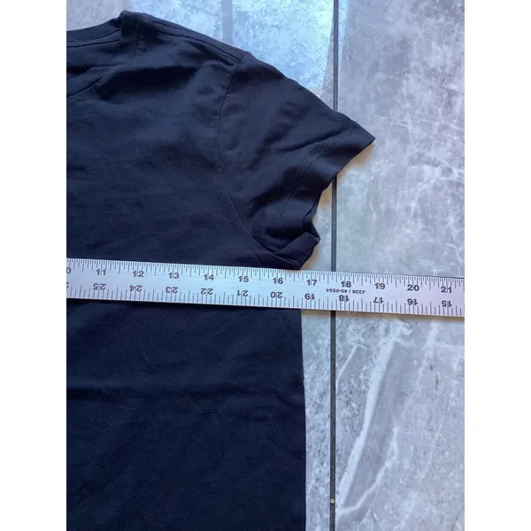 Quince NWOT Black Cotton Modal Crew Neck Swing Tee Shirt XS HFMCOL006 - Image 3