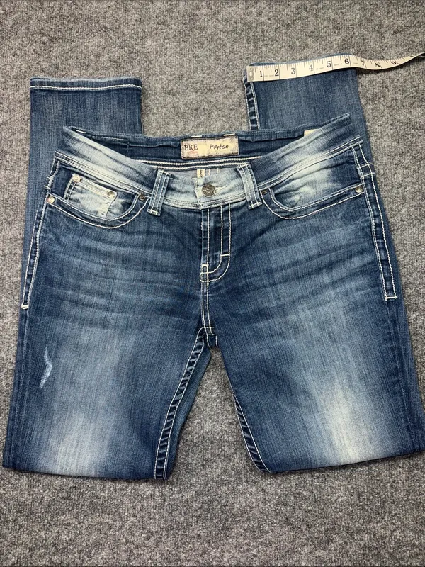 BKE Payton Ankle Skinny Mid-Rise Women's Faded Blue Jeans - Image 4