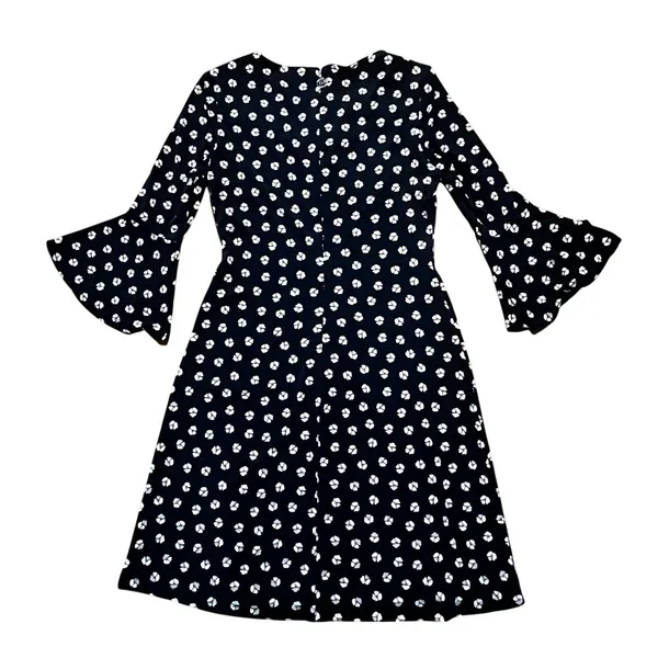 Tommy Hilfiger Floral Bell Sleeve Mini Dress Black | 2 - Image 2