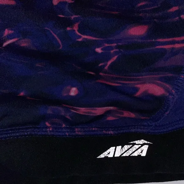 Avia Purple & Pink Patterned Racerback Sports Bra - Image 2
