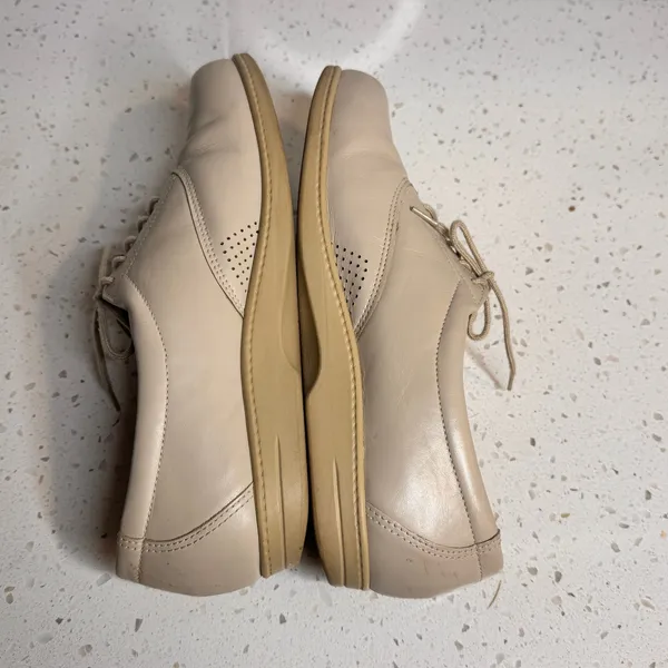 SAS Tripad Comfort Womens‎ 8.5 M Bone Beige Leather Oxford Walking Shoes - Image 9