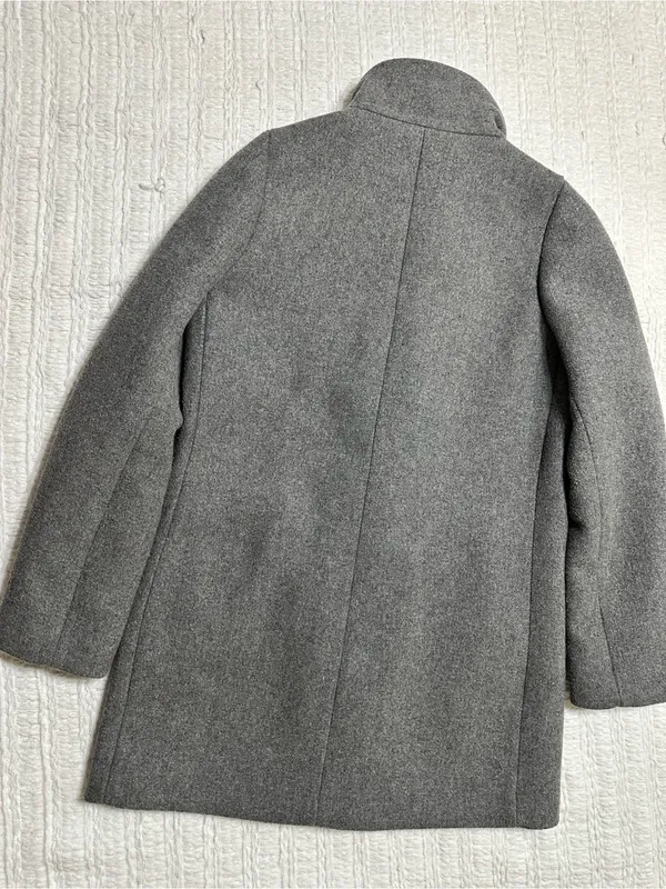 J. Crew Gray Stand Collar Wool-Blend Pea Coat - Image 5