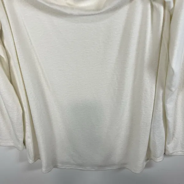 Womens Abercrombie & Fitch‎ White Viscose Long Sleeve Sweater Top Size Large - Image 4