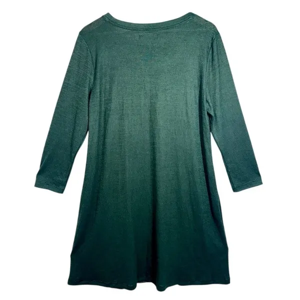 Abercrombie & Fitch Emerald Green Pocket Long Sleeve Sweater Midi Dress Size XL - Image 3