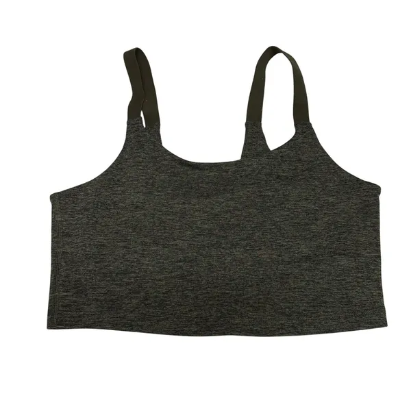 aerie‎ Offline Recharge Sports Bra Olive Green Spacedye Space Dye Longline S - Image 3