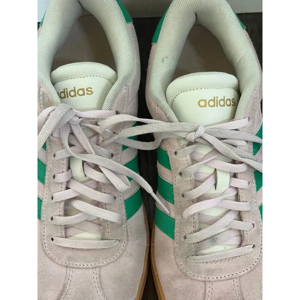Adidas VL Court Bold Pink Green Platform Sneakers Suede Womens 9 - Image 4