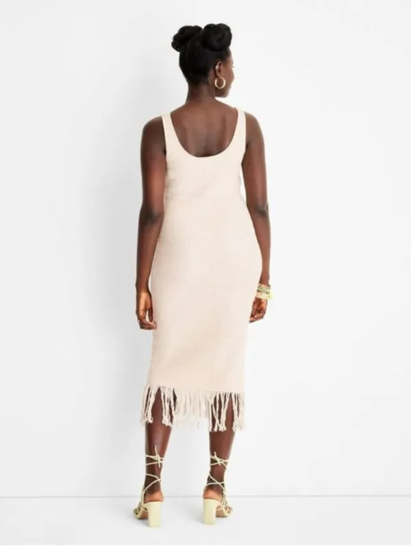 Future Collective Crochet Fringe Sleeveless Dress - Image 5