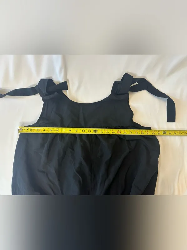 Black Tie-Shoulder SHEIN Women’s Size Large Brand New Black Lightweight Romper - Image 4