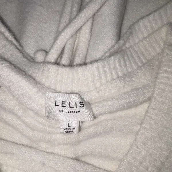 Le Lis Women's White Sweater With Ties Large - Image 2