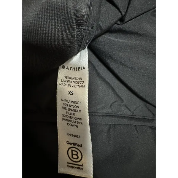 Athleta‎ Inlet Vest Goose Down Black Size XS Preppy Athleisure Athletic Puffer - Image 4