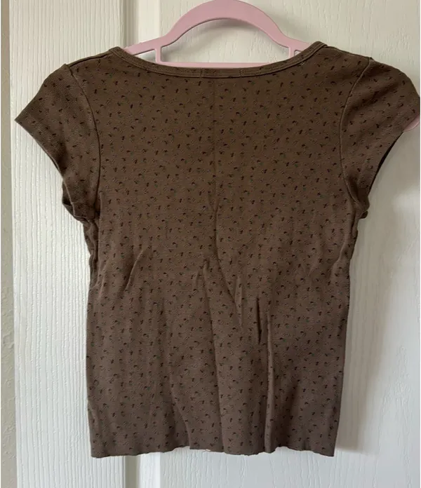 Brandy Melville Brown Floral Top - Image 3