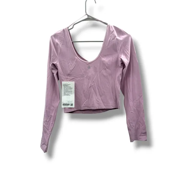 lululemon‎ Align Long Sleeve Womens 6 Pink Peony Nulu Cropped NWT Balletcore - Image 4