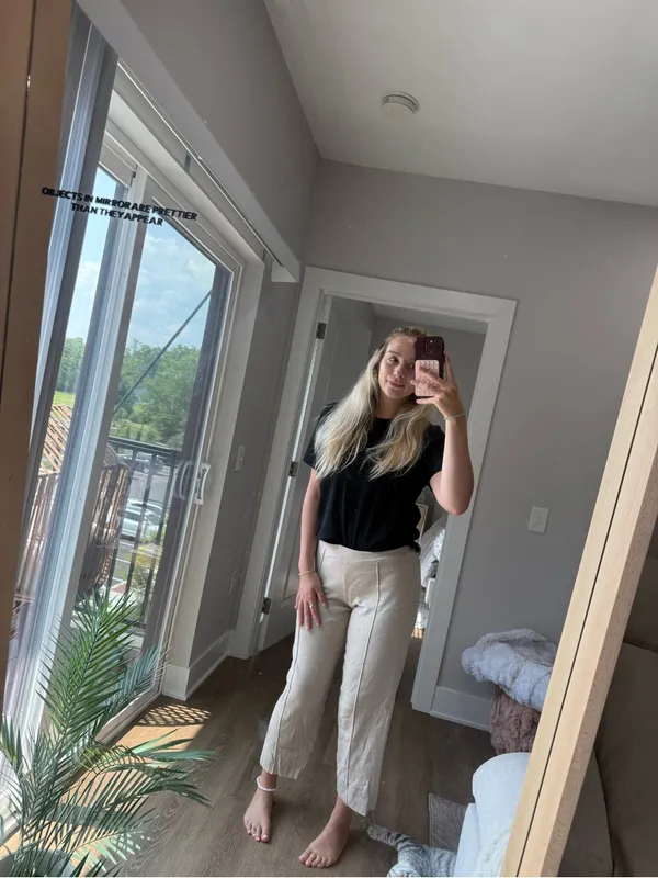 Free People MARLED cropped sweater pants S - Image 4