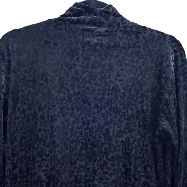 Y2K Velvet Burnout Top XL Witchy Vibes Whimsigoth Floral Mock Neck - Image 4