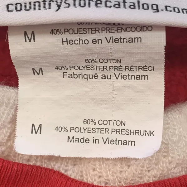 Vintage 90s Sweatshirt Crewneck Snowflakes Red White Grannycore Whimsical Winter - Image 9