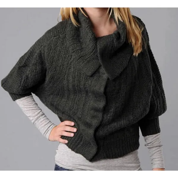 Free People Size S‎ Cardigan Sweater Red Wool Blend Long Dolman Sleeve Cowl Neck - Image 10