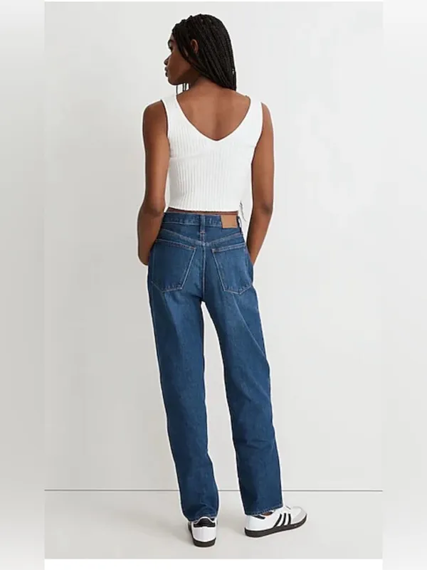 Madewell Baggy Straight‎ Jeans Sz 25 Worn Indigo Wash Dark Wash Hemp Blend NEW - Image 3