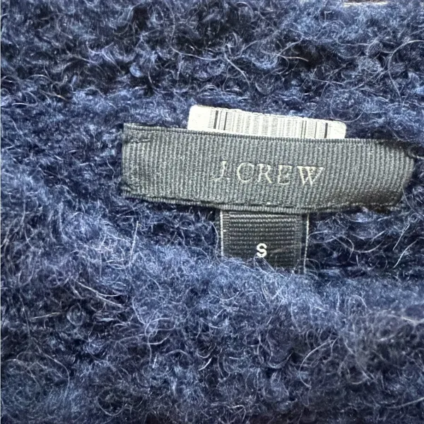 J. Crew Dark Blue Navy Crew Neck Wool Alpaca Blend Sweater Size Small - Image 5
