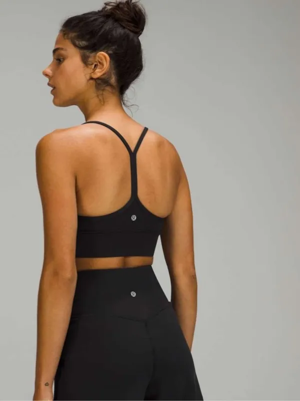 Lululemon Flow Y longline sports bra black Nulu - 4 - Image 4