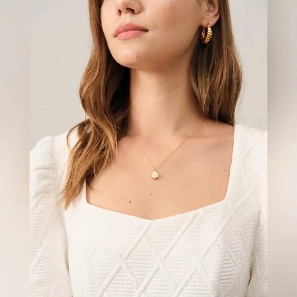 Rihoas The Solid Textured Puff Short Sleeve Mini Dress Square Neck White Size L‎ - Image 13