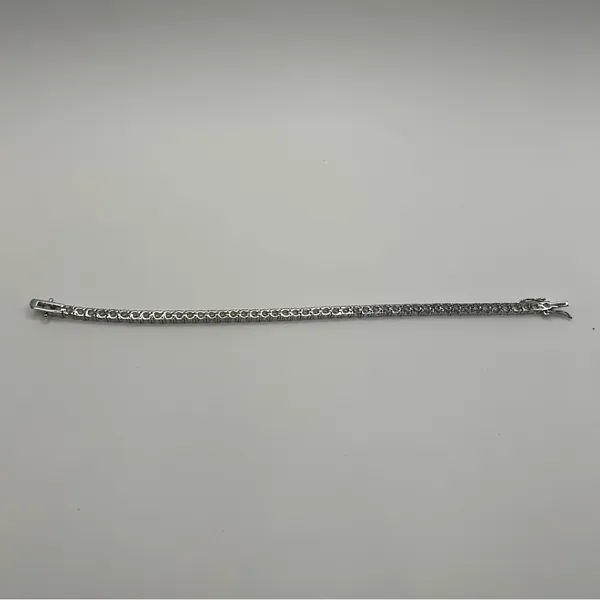 Moissanite Iced Out Tennis Bracelet Silver 3mm 8 Inches Brand New VVS1 D Color - Image 2
