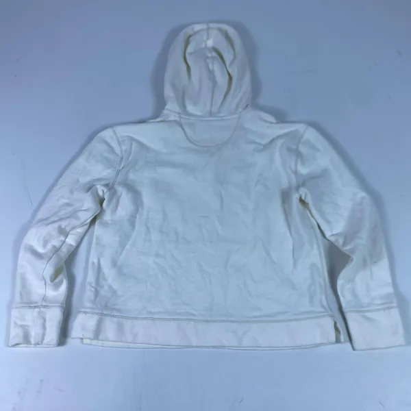 Lauren Ralph Lauren‎ Hoodie Womens Small White Henley Pullover Pocket Logo Knit - Image 9