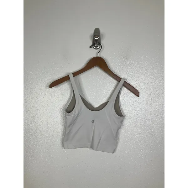 Lululemon Align Tank Top White Nulu Yoga Crop Top Size 2 - Image 2