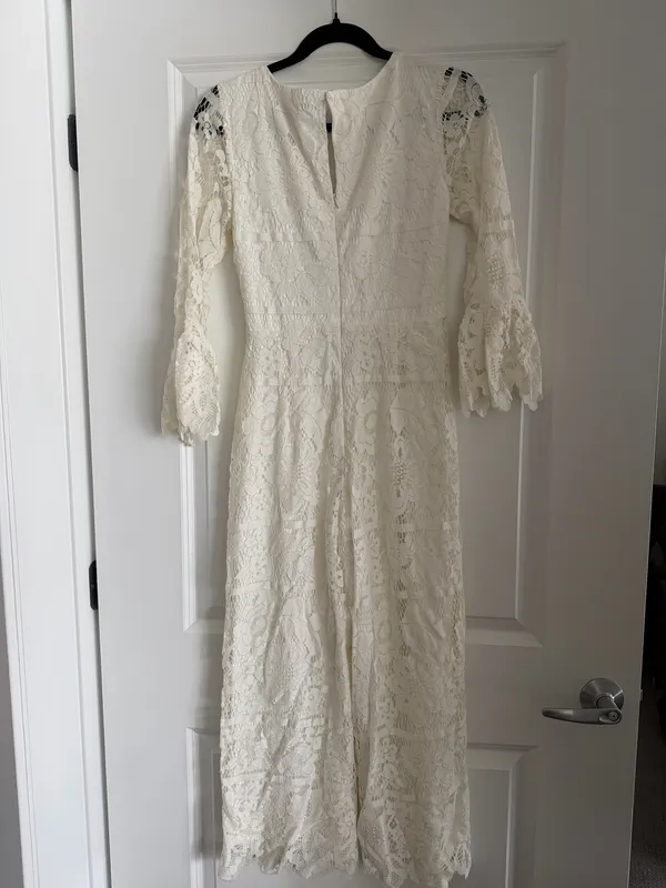 Lulus Cream Lace Jumpsuit - Image 6