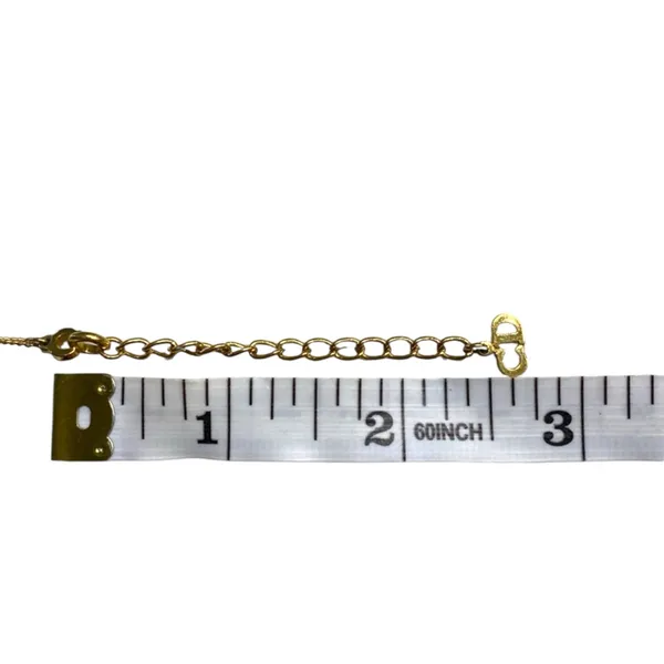 Christian Dior Gold Tone Red Dior Enamel Tag Charm Bracelet - Image 10