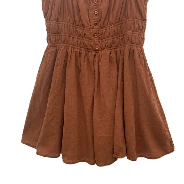 Aeropostale Cinnamon Smocked Cotton Mini Dress XL • Boho Summer Beachy Vacation - Image 12