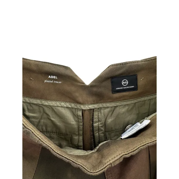 AG Adriano Goldschmied Adel Trousers 27 NWT‎ Barrel Leg Pleated Cropped Utility - Image 9