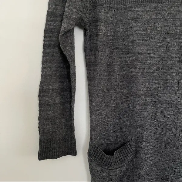 Aerie Sweater Women's Size M Lightweight Pockets Charcoal Gray - Image 3