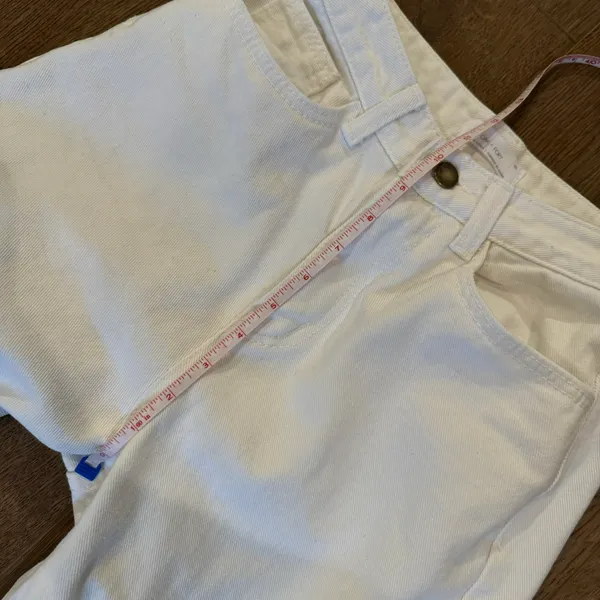 Oak + Fort Wide Leg Full Length White Pants - Image 5