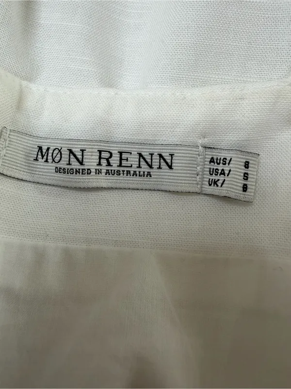 Mon Renn Agua Anglaise White Eyelet Lace Maxi Dress size Small $219 - Image 6