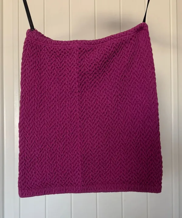 Hot Pink Chunky Knit Bandeau Top – Festival Party Clubwear Small 💖✨ - Image 3