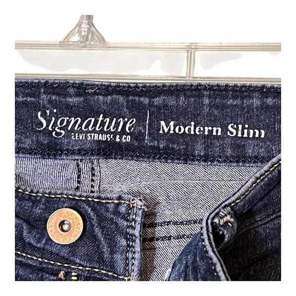 Signature By Levi Strauss & Co Jeans Womens 6 Blue Modern Slim Straight Denim - Image 6