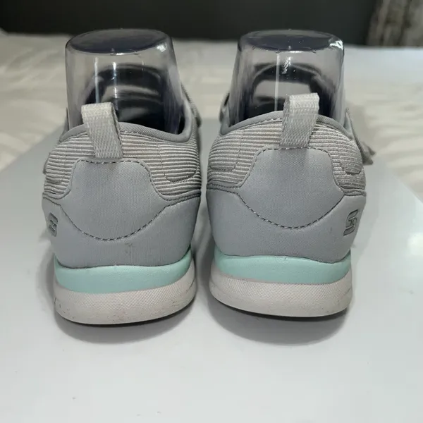 Skechers Gratis Cloud Mary Jane Walking Shoes Gray‎ Mint Memory Foam Women 8.5 - Image 4