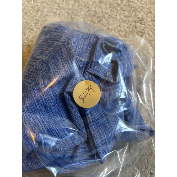 Shape Activewear Shirt M Blue Space Dye Short Sleeve Athletic Tee - Image 6