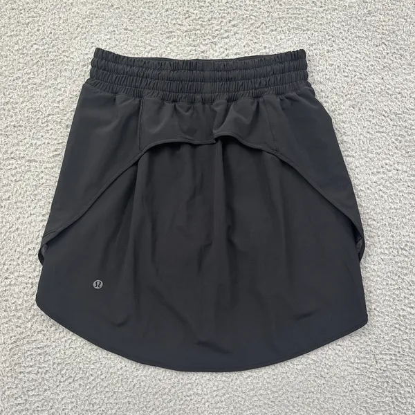 Lululemon Hotty Hot Skirt Skort High Rise Black Athletic Tennis Women's 4 Tall - Image 2