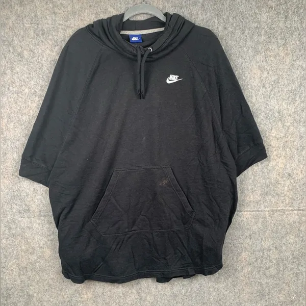 Nike Women's Size Large Poncho Oversized Boxy Pullover Hoodie Sweatshirt‎ Black - Image 2