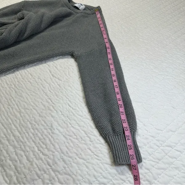 Old Navy Tunic Length Ballon Sleeves Heather Gray Knit Sweatshirt I. Size S - Image 12