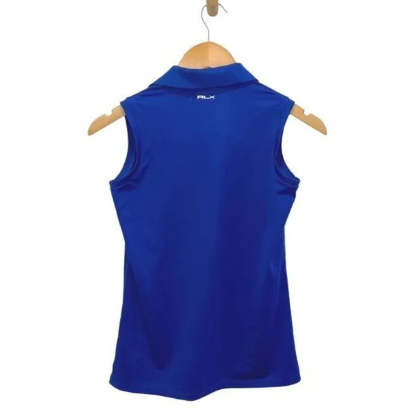 NWT RLX Ralph Lauren Womens Classic Fit Sleeveless Golf Polo‎ Shirt Blue Size XS - Image 3