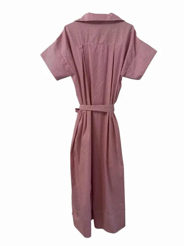 Elan Red & White Stripe Short Sleeve Midi Dress(Size Large) - Image 5