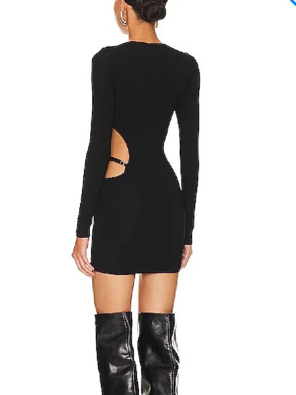 superdown Torianna Black Long-Sleeve Cutout Bodycon Mini Dress - Image 2