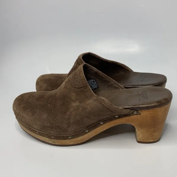 UGG Abbie espresso‎ suede leather clogs size 7 - Image 6
