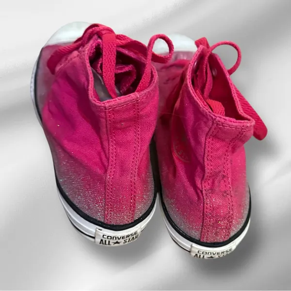 Converse All Star Pink‎ Metallic High Top Athletic Shoes - Image 3