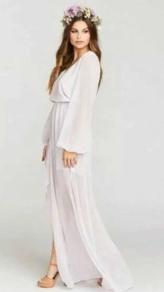 Show Me Your MuMu White Jocelyn Maxi Dress Size Small - Image 3