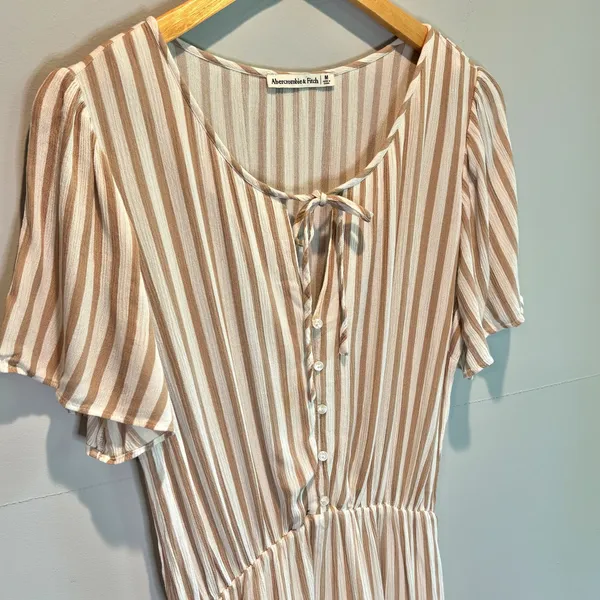 Abercrombie & Fitch Easy Waist Striped Mini Dress - size Medium - Image 3