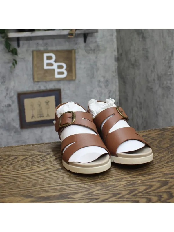 Easy Street Daydream Womens Slingback Wedge Sandals DAYDREAM Cognac Brown 9WW - Image 3